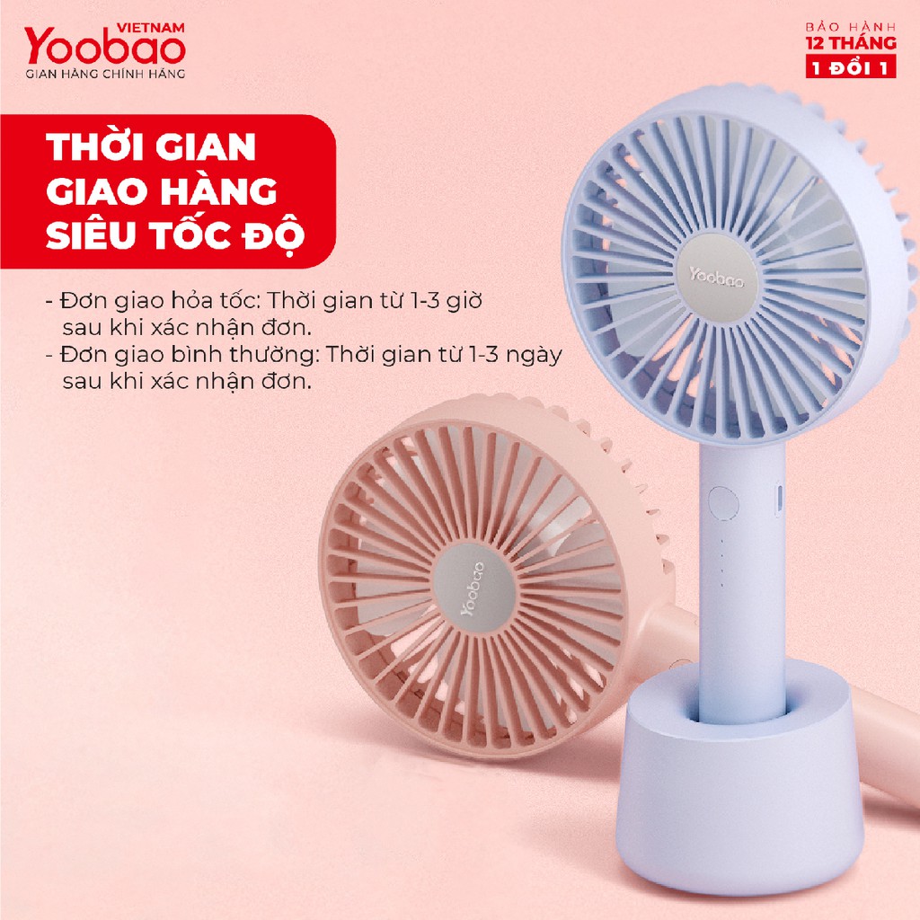 Quạt sạc mini Yoobao F02 2500mAh 24 Quạt sạc mini Yoobao F02 2500mAh 23