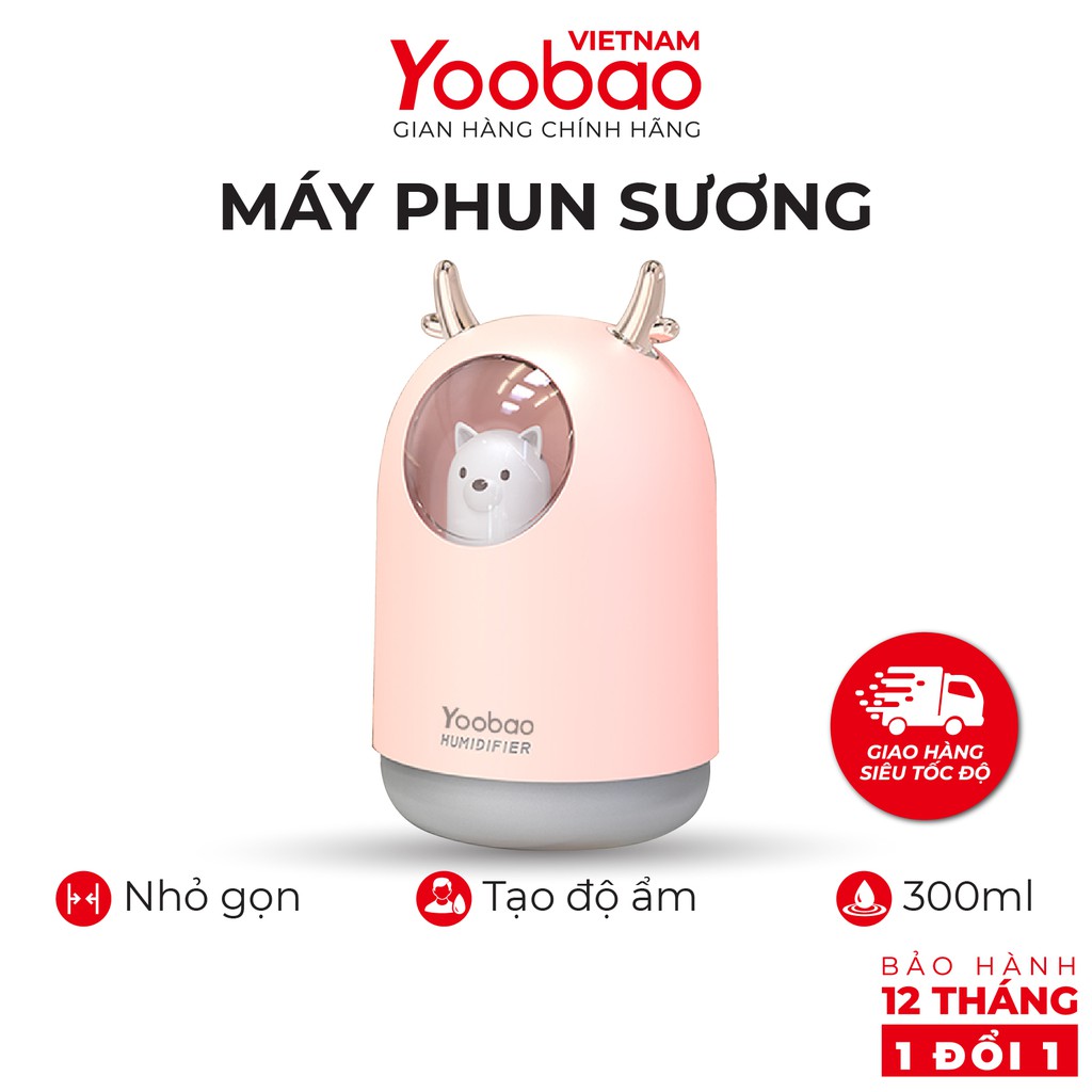 Máy Tạo Ẩm Mini Phun Sương Để Bàn Yoobao M106 300ml 2 Máy Tạo Ẩm Mini Phun Sương Để Bàn Yoobao M106 300ml - Ảnh 2