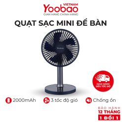 Quạt sạc mini để bàn Yoobao LJQ-117 2000mAh 13 Quạt sạc mini để bàn Yoobao LJQ-117 2000mAh 12
