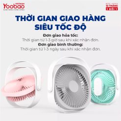 Quạt sạc mini để bàn Yoobao M102 4000mAh xoay 360 độ 12 Quạt sạc mini để bàn Yoobao M102 4000mAh xoay 360 độ 11