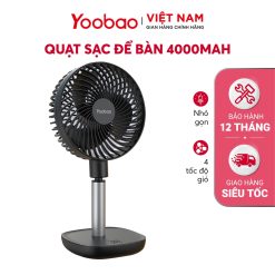 Quạt sạc mini Yoobao F1 4000mAh bẻ góc 45 độ 9