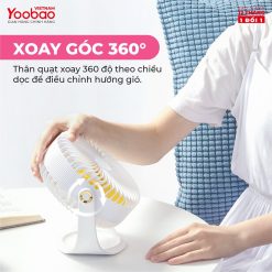 Quạt sạc mini để bàn Yoobao F12 2000mAh 19 Quạt sạc mini để bàn Yoobao F12 2000mAh 18