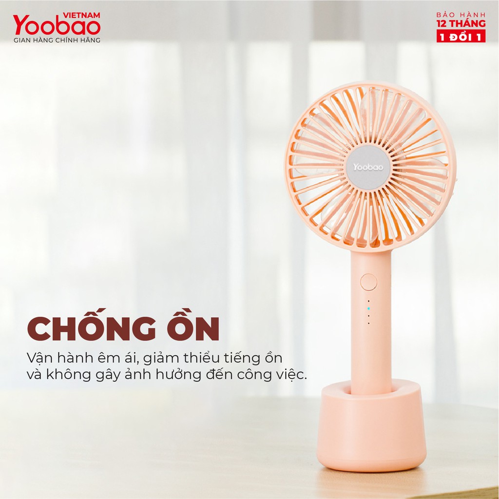 Quạt sạc mini Yoobao F02 2500mAh 5 Quạt sạc mini Yoobao F02 2500mAh - Ảnh 5