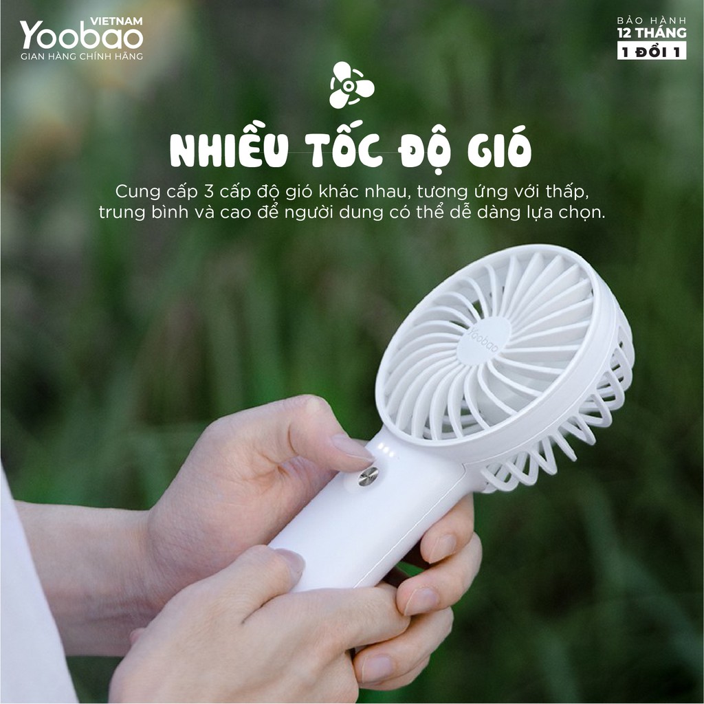 Quạt sạc mini Yoobao F3 Pro 6000mAh 10 Quạt sạc mini Yoobao F3 Pro 6000mAh - Ảnh 10