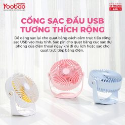 Quạt sạc mini để bàn Yoobao F12 2000mAh 23 Quạt sạc mini để bàn Yoobao F12 2000mAh 22
