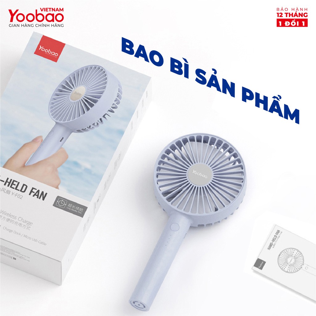 Quạt sạc mini Yoobao F02 2500mAh 6 Quạt sạc mini Yoobao F02 2500mAh - Ảnh 6