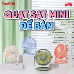 Quạt mini để bàn Yoobao F2 xoay 360 độ 3 chế độ gió 13 Quạt mini để bàn Yoobao F2 xoay 360 độ 3 chế độ gió 12