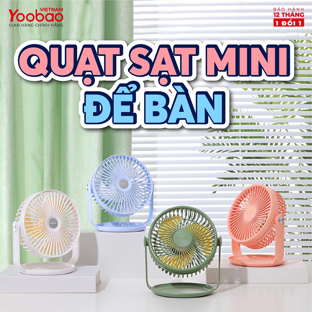 Quạt mini để bàn Yoobao F2 xoay 360 độ 3 chế độ gió 3 Quạt mini để bàn Yoobao F2 xoay 360 độ 3 chế độ gió - Ảnh 3