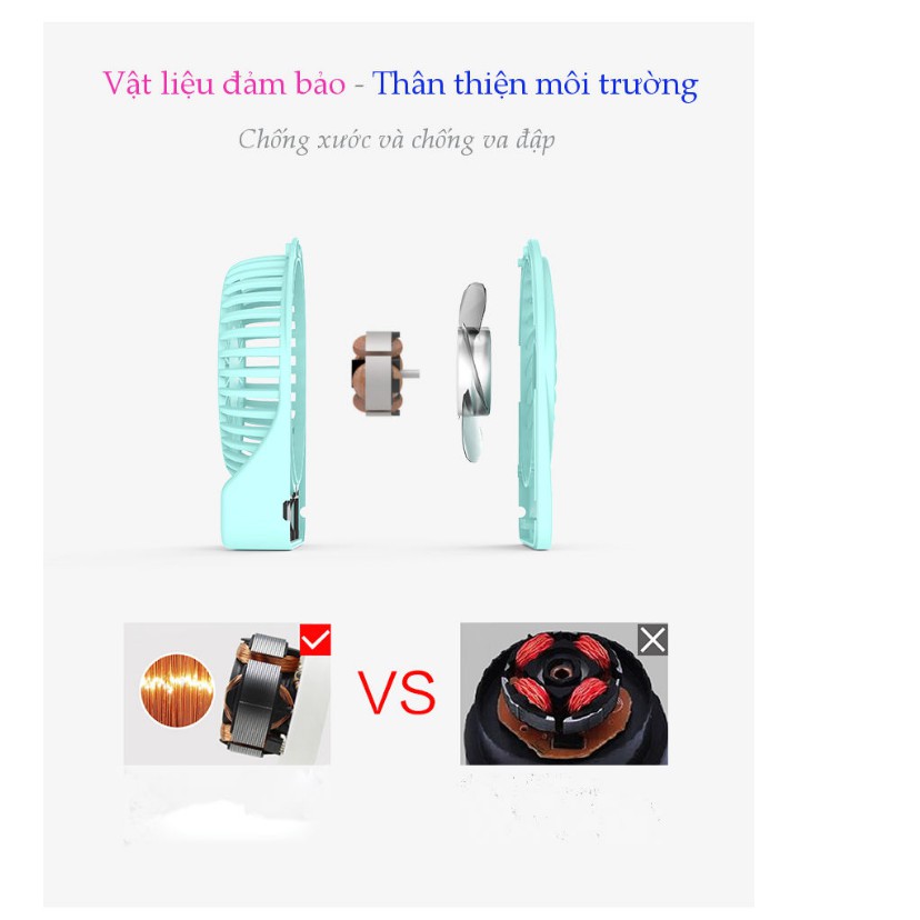 Quạt sạc mini Yoobao F01 pin 2000mAh 4 Quạt sạc mini Yoobao F01 pin 2000mAh - Ảnh 4