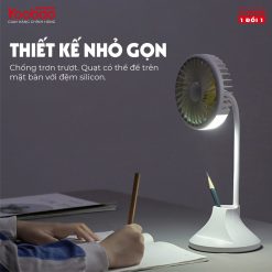Quạt tích điện Yoobao D8 2000mAh đèn bàn học 19 Quạt tích điện Yoobao D8 2000mAh đèn bàn học 18
