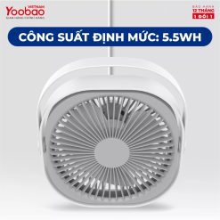 Quạt sạc mini để bàn Yoobao M102 4000mAh xoay 360 độ 16 Quạt sạc mini để bàn Yoobao M102 4000mAh xoay 360 độ 15