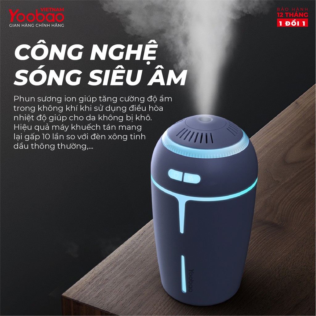 Máy phun sương khuếch tán tinh dầu Yoobao YB-H05 300ml 6 Máy phun sương khuếch tán tinh dầu Yoobao YB-H05 300ml - Ảnh 6