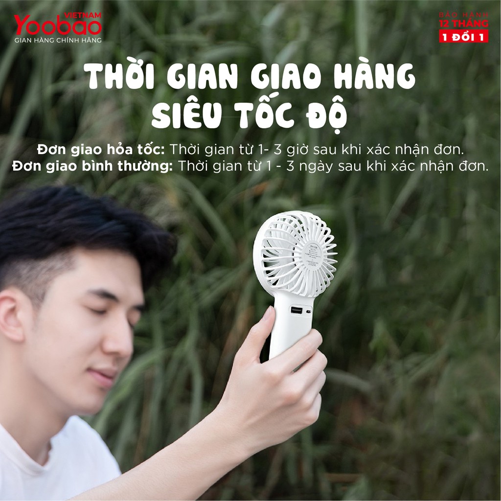 Quạt sạc mini Yoobao F3 Pro 6000mAh 3 Quạt sạc mini Yoobao F3 Pro 6000mAh - Ảnh 3