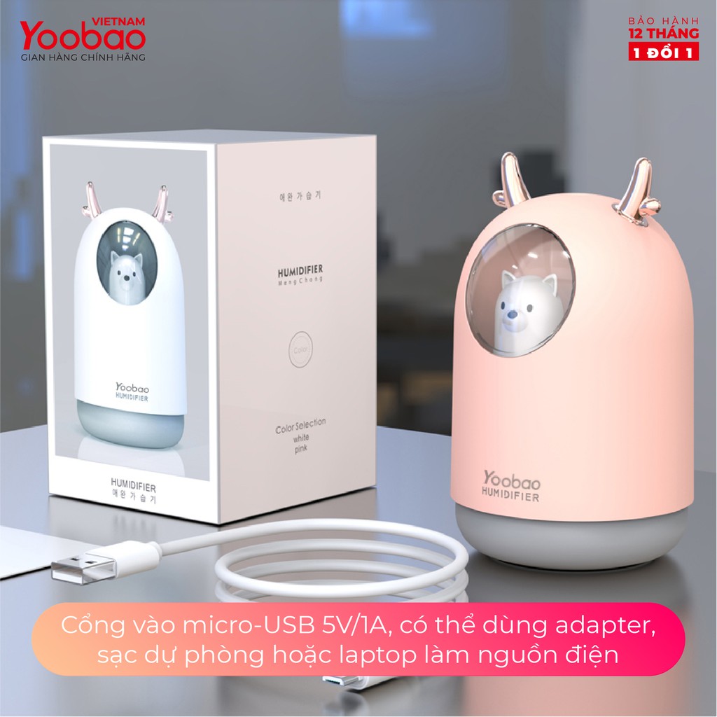 Máy Tạo Ẩm Mini Phun Sương Để Bàn Yoobao M106 300ml 7 Máy Tạo Ẩm Mini Phun Sương Để Bàn Yoobao M106 300ml - Ảnh 7