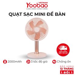 Quạt sạc mini để bàn Yoobao LJQ-117 2000mAh 11 Quạt sạc mini để bàn Yoobao LJQ-117 2000mAh 10
