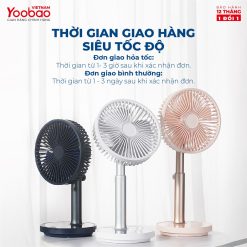 Quạt sạc mini để bàn Yoobao LJQ-117 2000mAh 15 Quạt sạc mini để bàn Yoobao LJQ-117 2000mAh 14