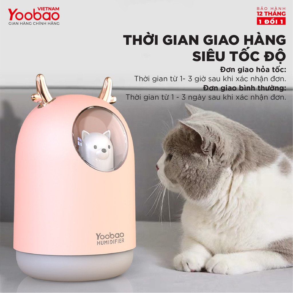 Máy Tạo Ẩm Mini Phun Sương Để Bàn Yoobao M106 300ml 3 Máy Tạo Ẩm Mini Phun Sương Để Bàn Yoobao M106 300ml - Ảnh 3