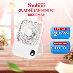 Quạt để bàn tích điện Yoobao F01 3W