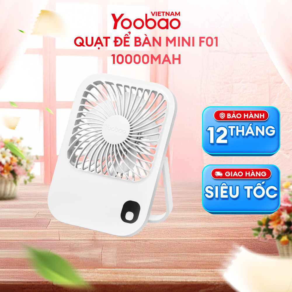 Quạt để bàn tích điện Yoobao F01 3W