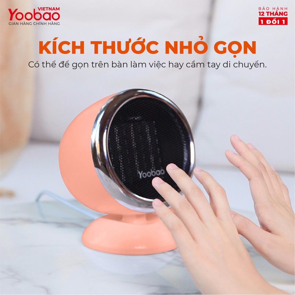 Quạt sưởi mini Yoobao W1 600W 220V 4 Quạt sưởi mini Yoobao W1 600W 220V - Ảnh 4