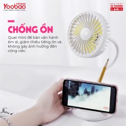 Quạt tích điện Yoobao D8 2000mAh đèn bàn học 21 Quạt tích điện Yoobao D8 2000mAh đèn bàn học 20