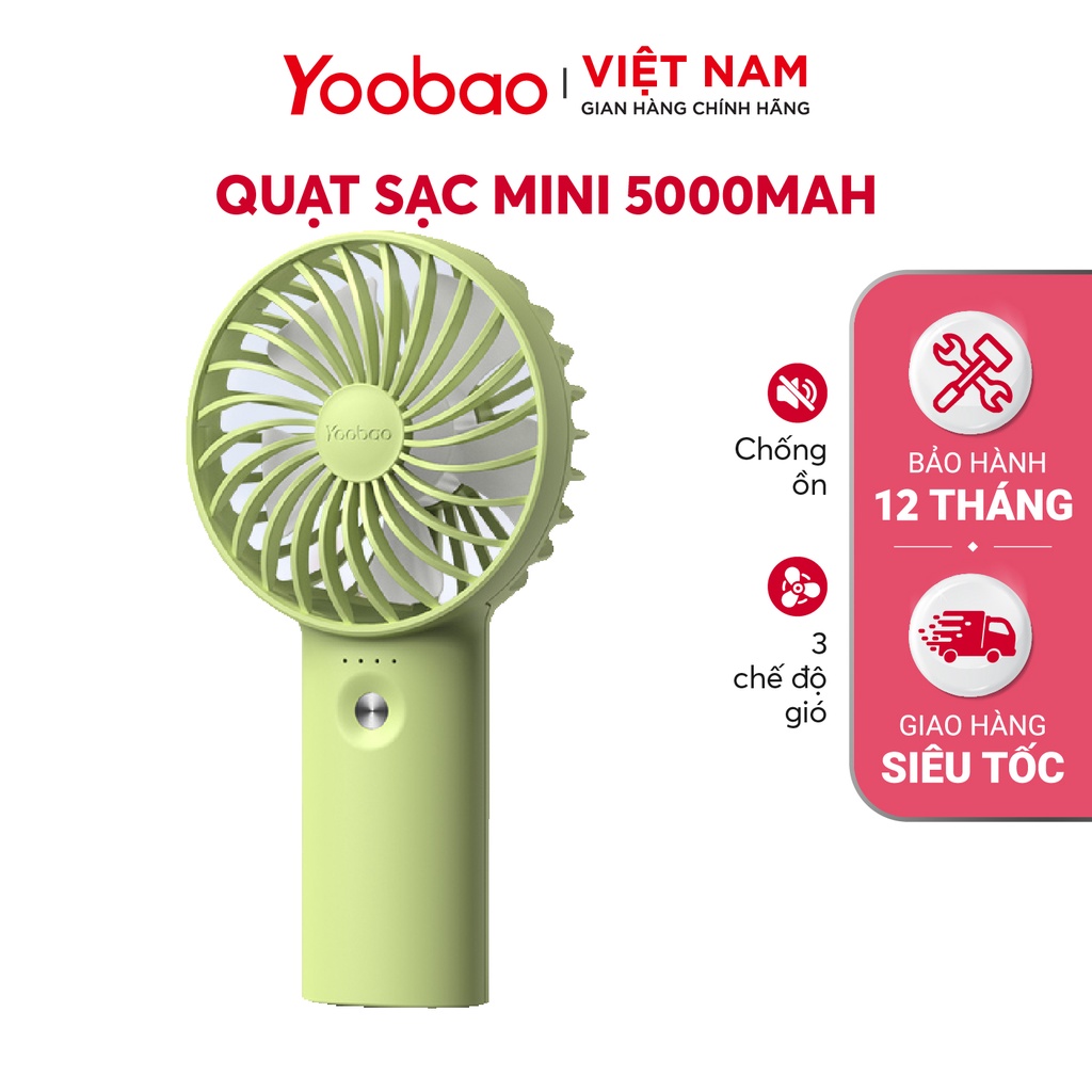 Quạt sạc mini Yoobao F3 Pro 6000mAh