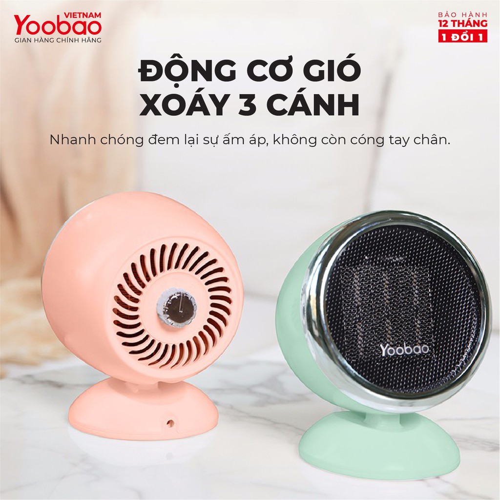 Quạt sưởi mini Yoobao W1 600W 220V 6 Quạt sưởi mini Yoobao W1 600W 220V - Ảnh 6