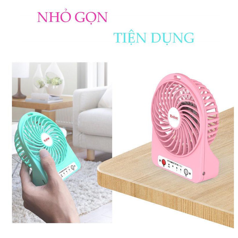 Quạt sạc mini Yoobao F01 pin 2000mAh 6 Quạt sạc mini Yoobao F01 pin 2000mAh - Ảnh 6