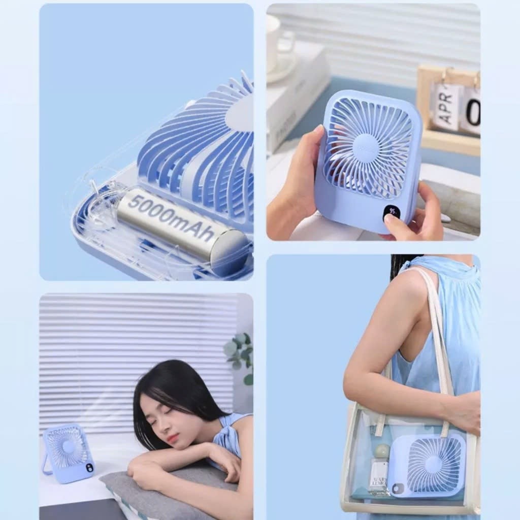 Quạt để bàn tích điện Yoobao F01 3W 7 Quạt để bàn tích điện Yoobao F01 3W - Ảnh 7