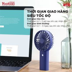 Quạt Tích Điện Mini Cầm Tay Yoobao F3 6000mAh 14 Quạt Tích Điện Mini Cầm Tay Yoobao F3 6000mAh 13