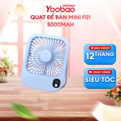 Quạt để bàn tích điện Yoobao F01 3W