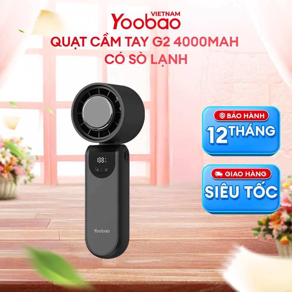 Quạt cầm tay Yoobao G2 sò lạnh 4000mAh 8W