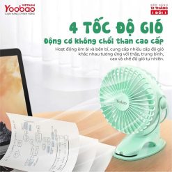 Quạt Tích Điện Mini Yoobao F04 6400mAh 16