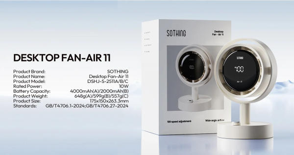 Quạt để bàn Sothing Air 11 2000mAh 10W 29 Quạt để bàn Sothing Air 11 2000mAh 10W 28
