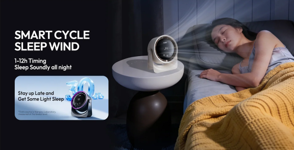 Quạt để bàn Sothing Air 10 4000mAh 10W 23 Hẹn giờ tắt thông minh 1–12 giờ — Chế độ gió ngủ tự động