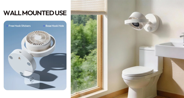 Quạt để bàn mini Sothing Air 12 21 Tháo rời linh hoạt — dùng để bàn, treo tường hoặc cầm tay