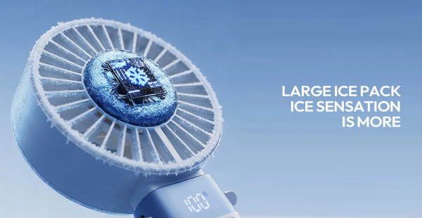 Quạt cầm tay sò lạnh Sothing Ice Z Plus 6000mAh 10W 28 Cánh quạt kích thước lớn — Diện tích luồng gió rộng hơn