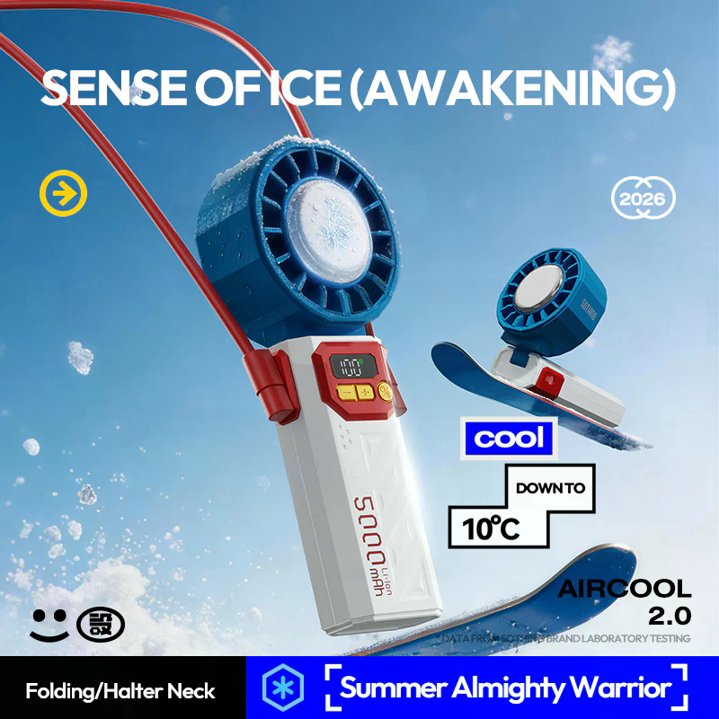 Quạt cầm tay gấp gọn làm lạnh Sothing Ice Z06 3 Quạt cầm tay gấp gọn làm lạnh Sothing Ice Z06 - Ảnh 3