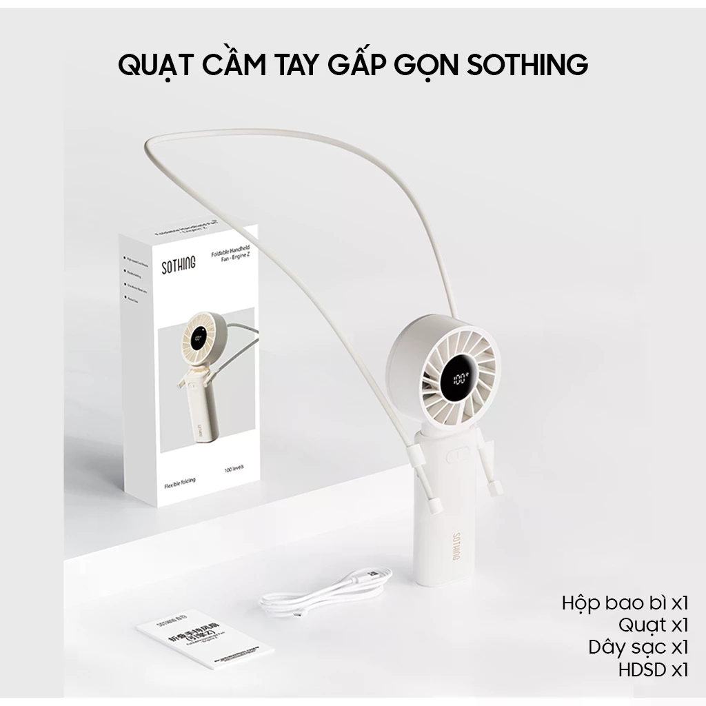 Quạt cầm tay gấp gọn Sothing Engine Z 3600mAh 10W 8 Quạt cầm tay gấp gọn Sothing Engine Z 3600mAh 10W - Ảnh 8