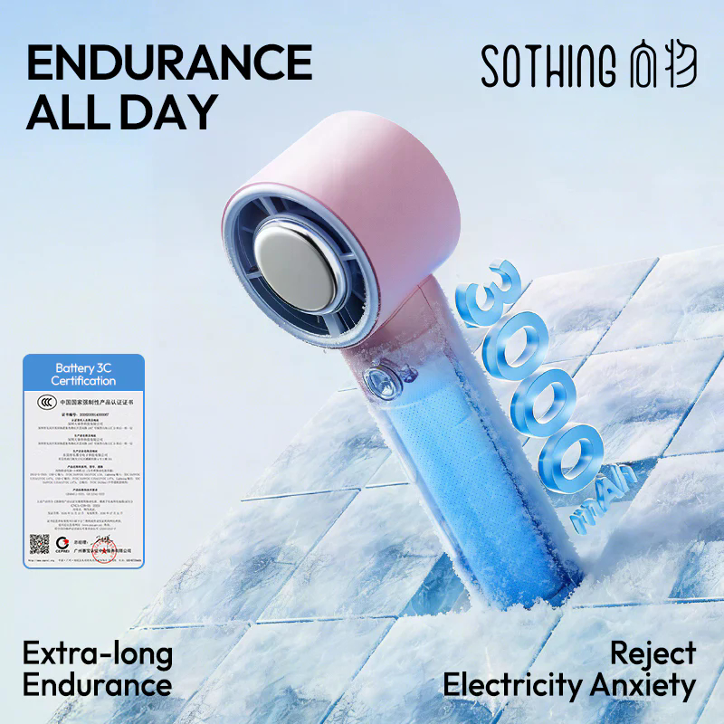 Quạt cầm tay sò lạnh Sothing Ice 09 1800mAh 6 Quạt cầm tay sò lạnh Sothing Ice 09 1800mAh - Ảnh 6