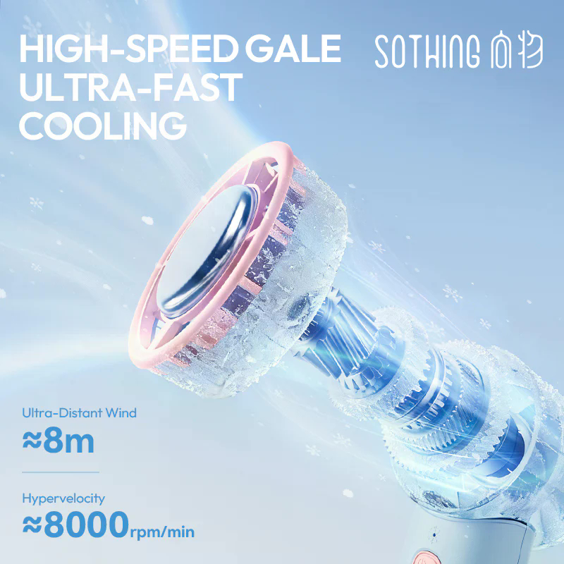 Quạt cầm tay sò lạnh Sothing Ice 09 1800mAh 4 Quạt cầm tay sò lạnh Sothing Ice 09 1800mAh - Ảnh 4