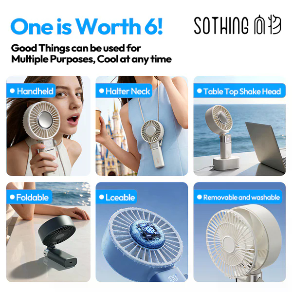 Quạt cầm tay sò lạnh Sothing Ice Z Plus 6000mAh 10W 9 Quạt cầm tay sò lạnh Sothing Ice Z Plus 6000mAh 10W - Ảnh 9