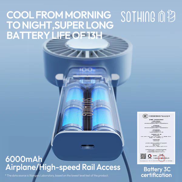Quạt cầm tay sò lạnh Sothing Ice Z Plus 6000mAh 10W 8 Quạt cầm tay sò lạnh Sothing Ice Z Plus 6000mAh 10W - Ảnh 8