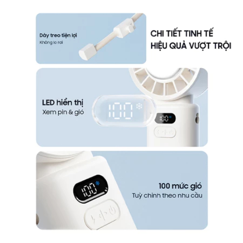 Quạt cầm tay Sothing Engine Ice Z 3600mAh 3 Quạt cầm tay Sothing Engine Ice Z 3600mAh - Ảnh 3