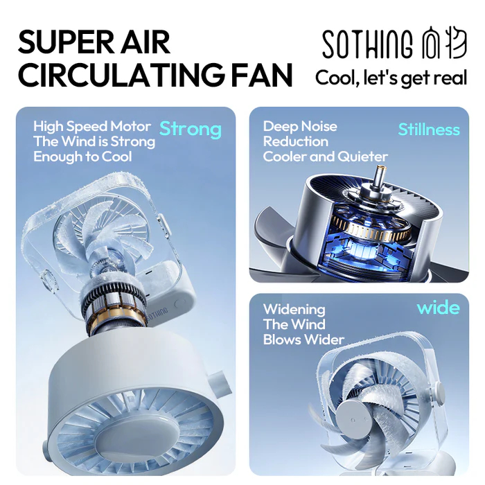 Quạt để bàn mini Sothing Air17 4000mAh 10W 6 Quạt để bàn mini Sothing Air17 4000mAh 10W - Ảnh 6