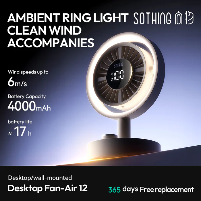Quạt để bàn mini Sothing Air 12 6 Quạt để bàn mini Sothing Air 12 - Ảnh 6