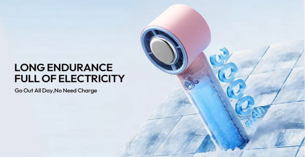 Quạt cầm tay sò lạnh Sothing Ice 09 1800mAh 20 Động cơ ~8.000 vòng/phút — Luồng gió xa tới 8m